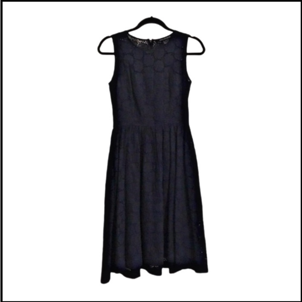 FRENCH CONNECTION NAVY Eyelet Embroidered Dress 4 - Picture 3 of 7
